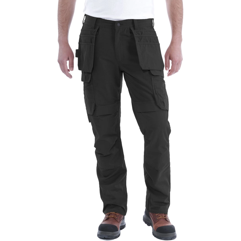Carhartt WIP Mens Steel Cordura Relaxed Fit Cargo Pocket Pants - Black Cotton - Size 38 Short